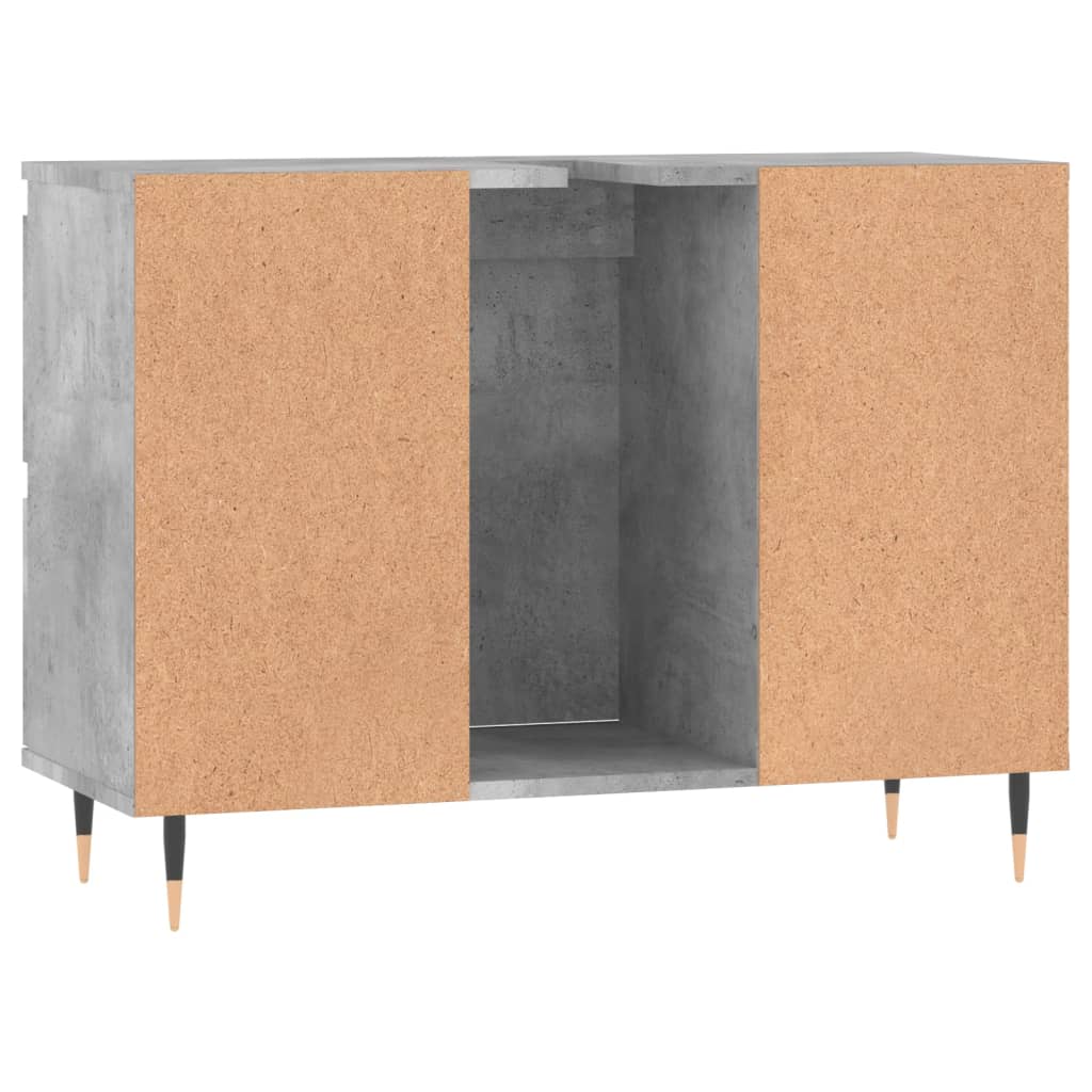 Bathroom cabinet concrete gray 80x33x60 cm made of wood