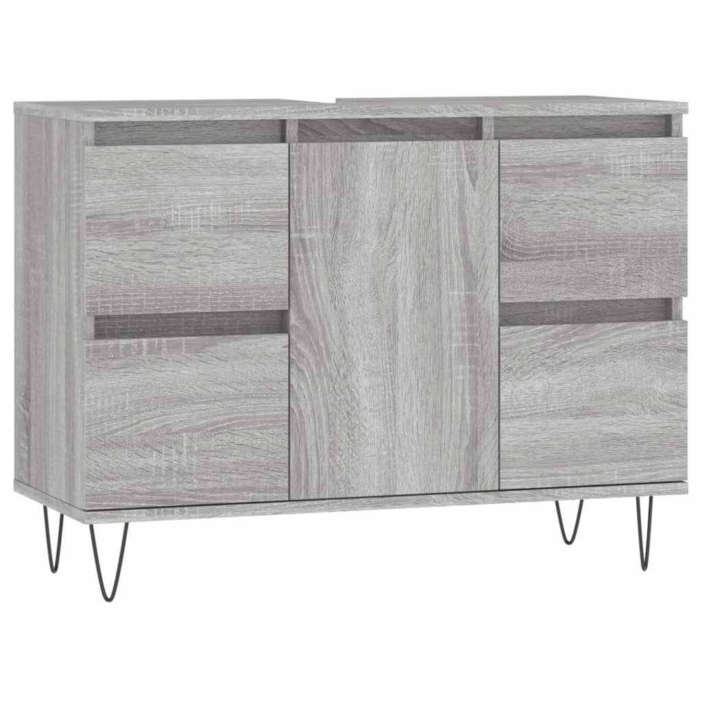 Gray Sonoma bathroom cabinet 80x33x60 cm made of wood
