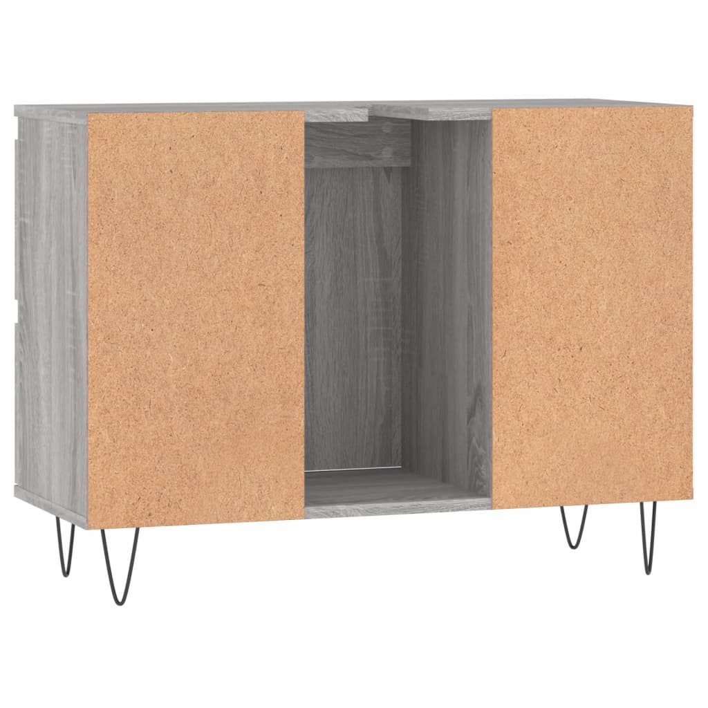 Gray Sonoma bathroom cabinet 80x33x60 cm made of wood