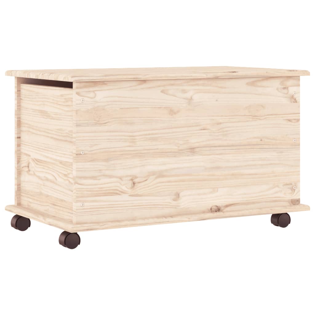 Chest with wheels ALTA 73x39.5x44 cm solid pine wood