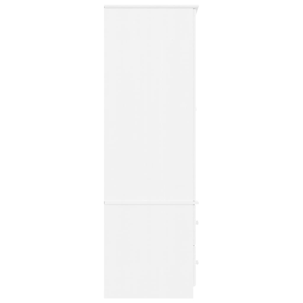 Wardrobe ALTA white 90x55x170 cm solid pine wood