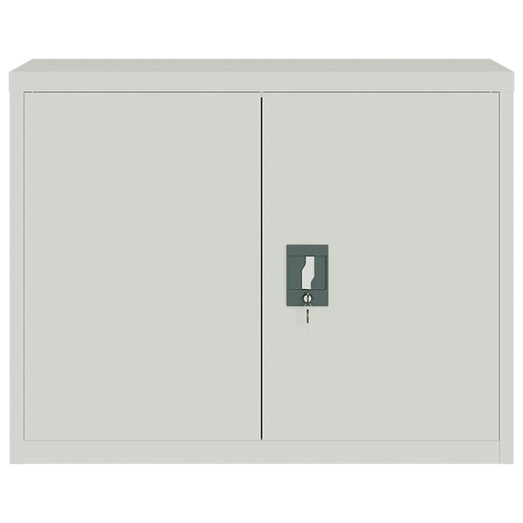 Filing cabinet light gray 90x40x70 cm steel