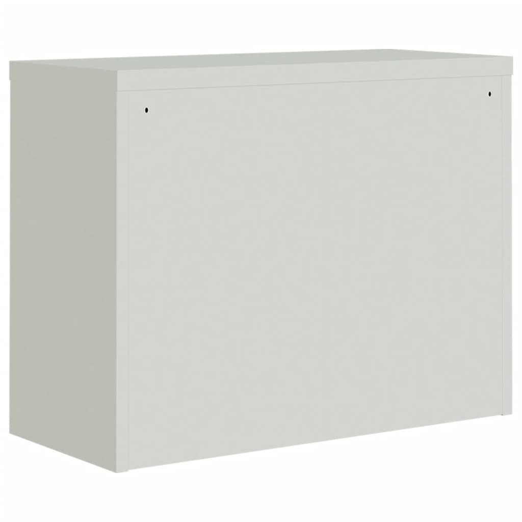 Filing cabinet light gray 90x40x70 cm steel