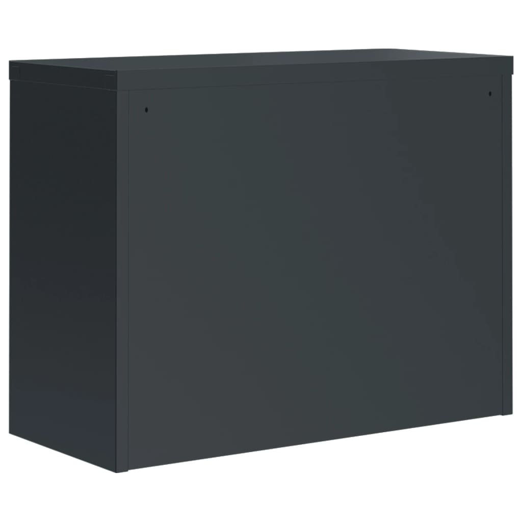 Filing cabinet anthracite and white 90x40x70 cm steel