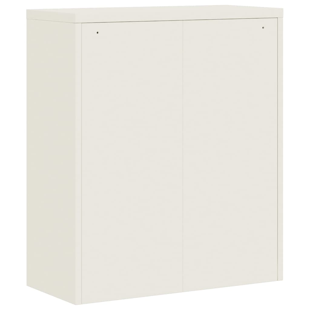 Filing cabinet white 90x40x105 cm steel