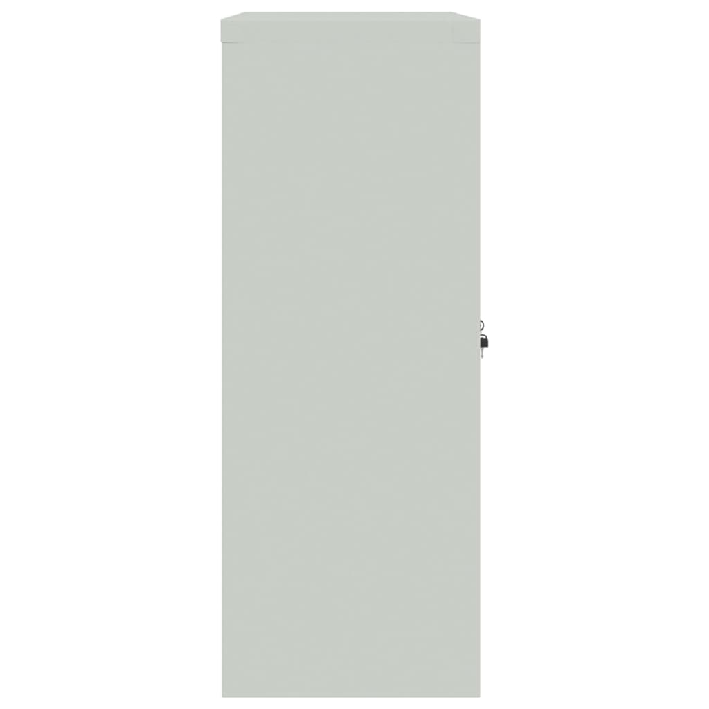 Filing cabinet light gray 90x40x105 cm steel