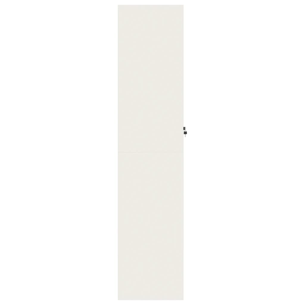 Aktenschrank Weiß 90x40x180 cm Stahl
