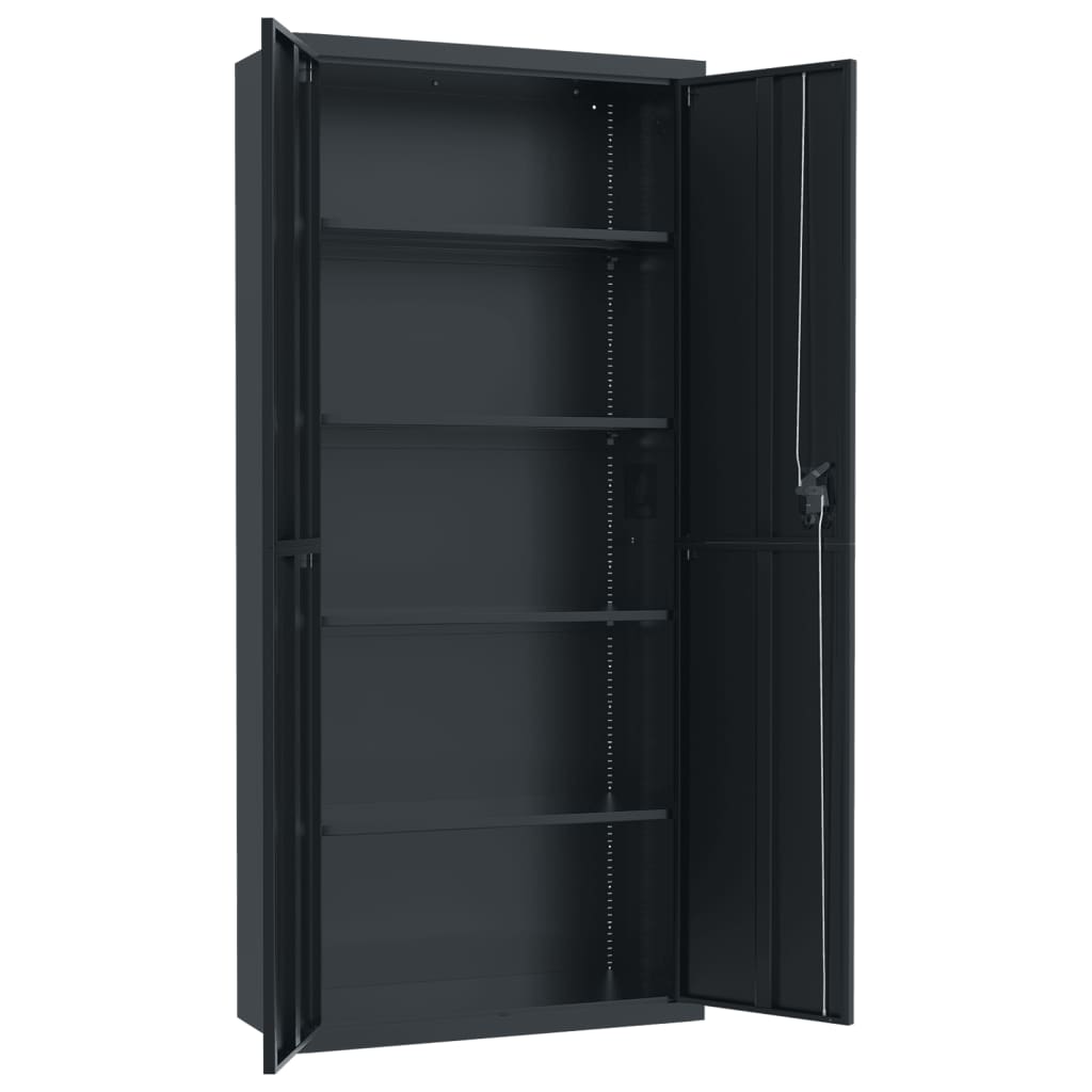 Filing cabinet anthracite 90x40x200 cm steel