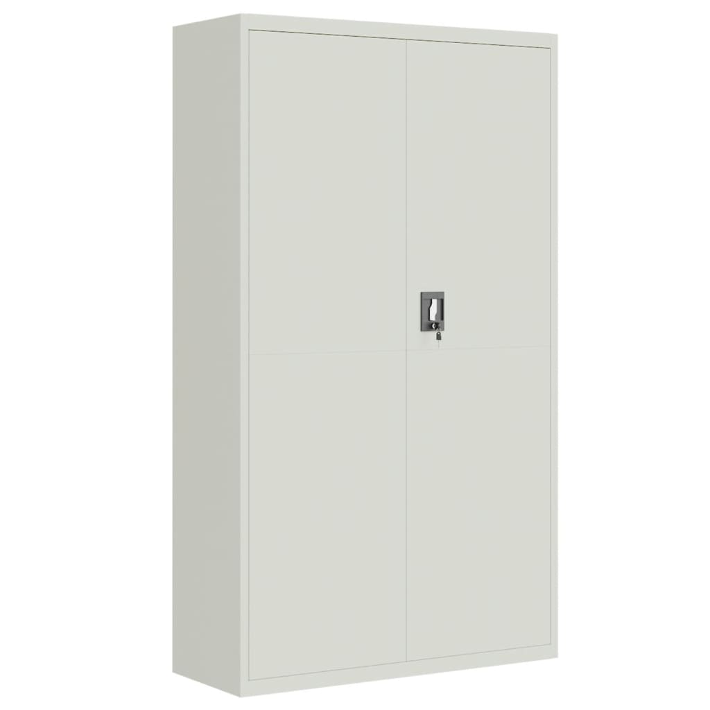 Filing cabinet light gray 105x40x180 cm steel