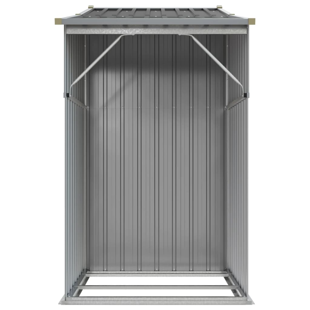 Tool shed gray 277x93x179 cm galvanized steel