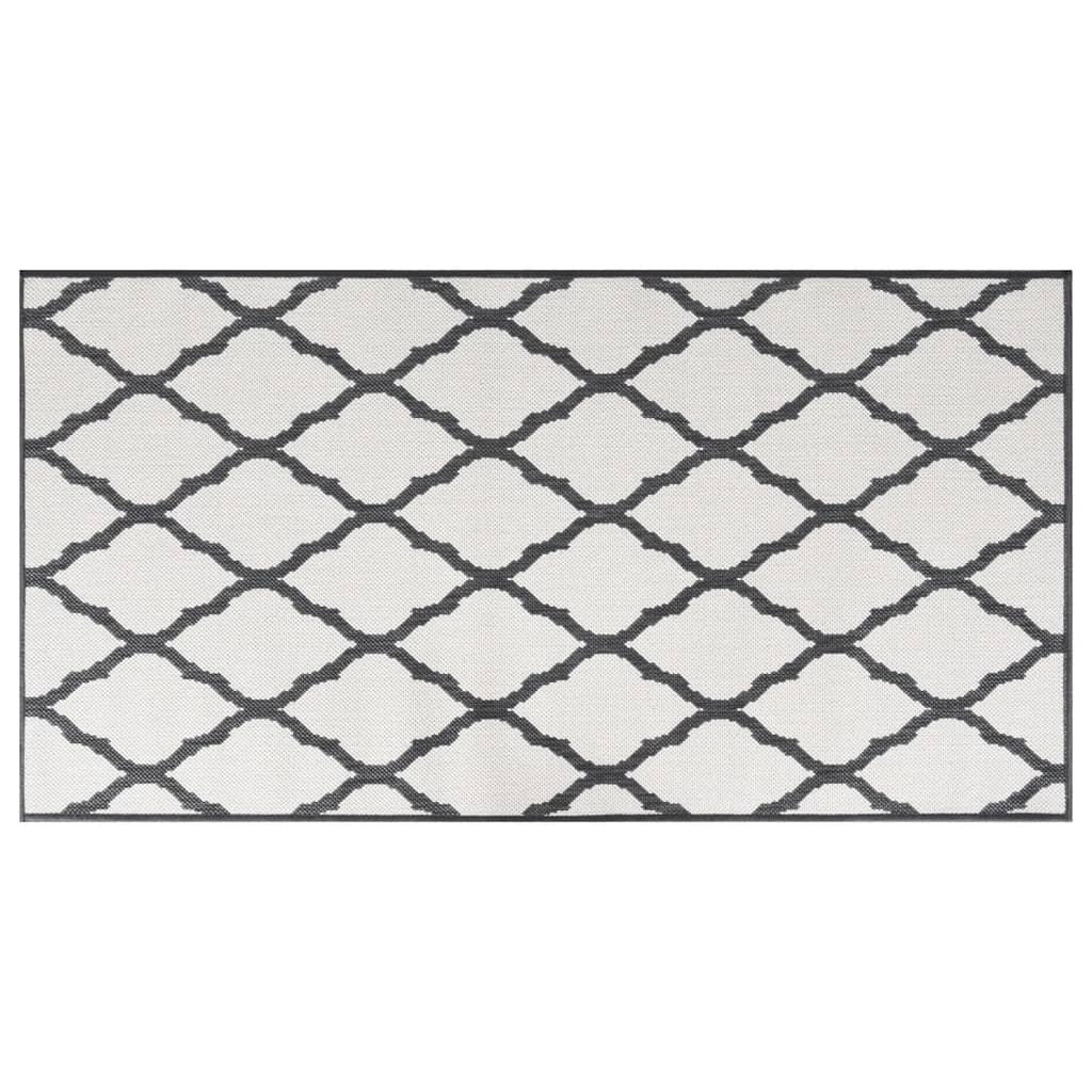Outdoor carpet gray and white 80x150 cm
