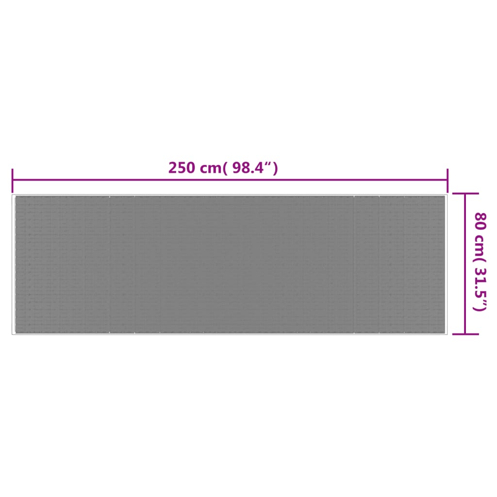 Outdoor-Teppich Grau und Weiß 80x250 cm