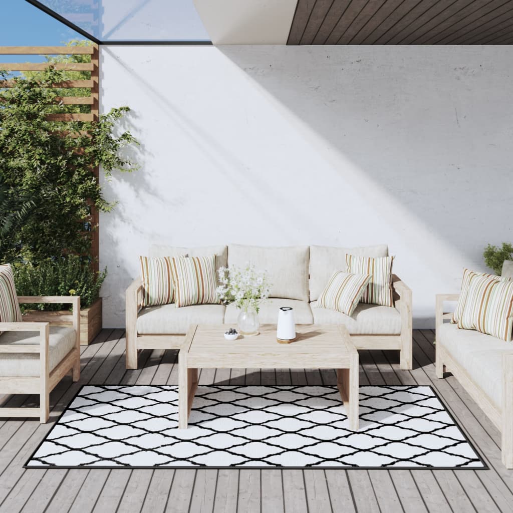 Outdoor carpet gray and white 100x200 cm