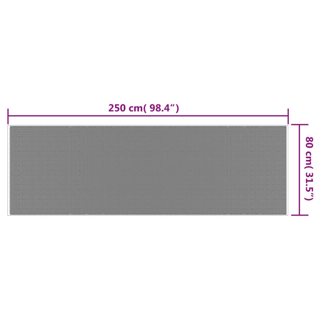 Outdoor-Teppich Braun und Weiß 80x250 cm