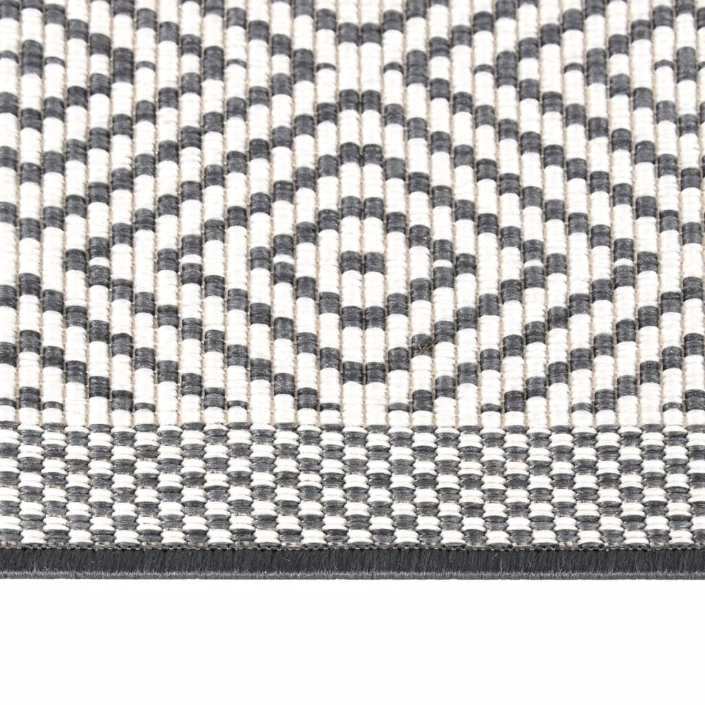Outdoor carpet gray and white 80x250 cm