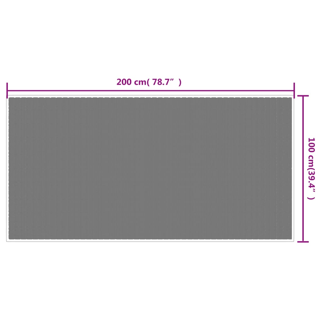Outdoor-Teppich Grau und Weiß 100x200 cm