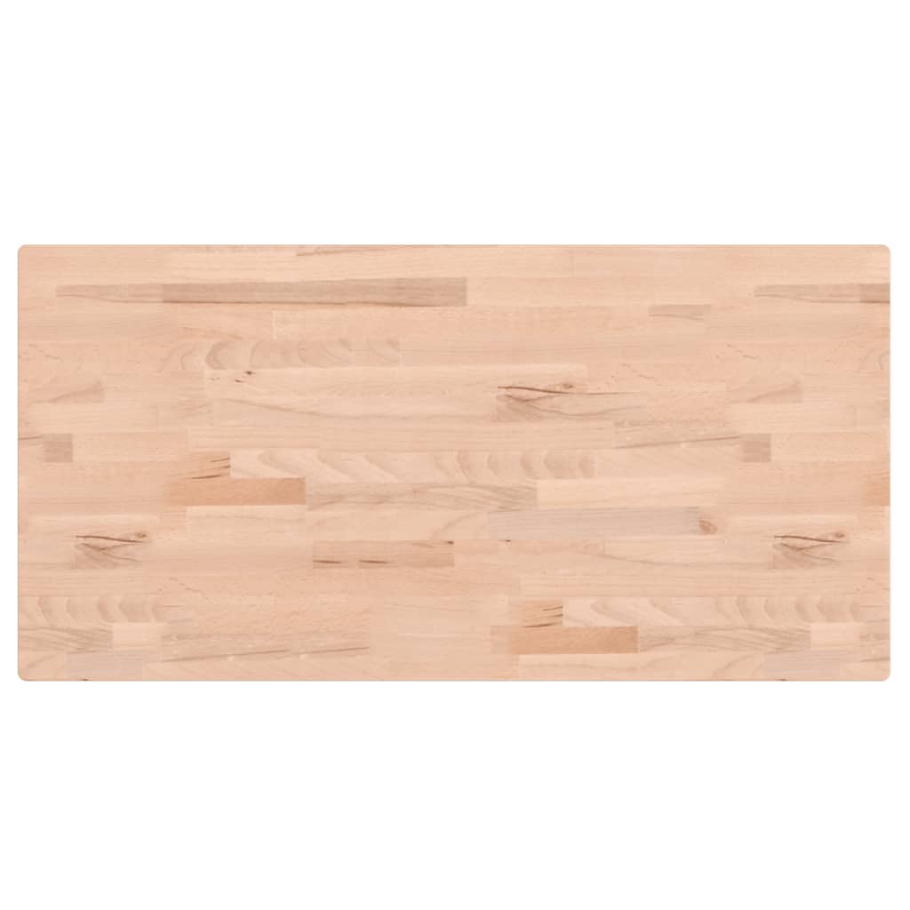 Table top 80x40x1.5 cm rectangular solid beech wood