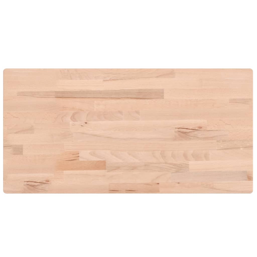 Table top 100x50x1.5 cm rectangular solid beech wood