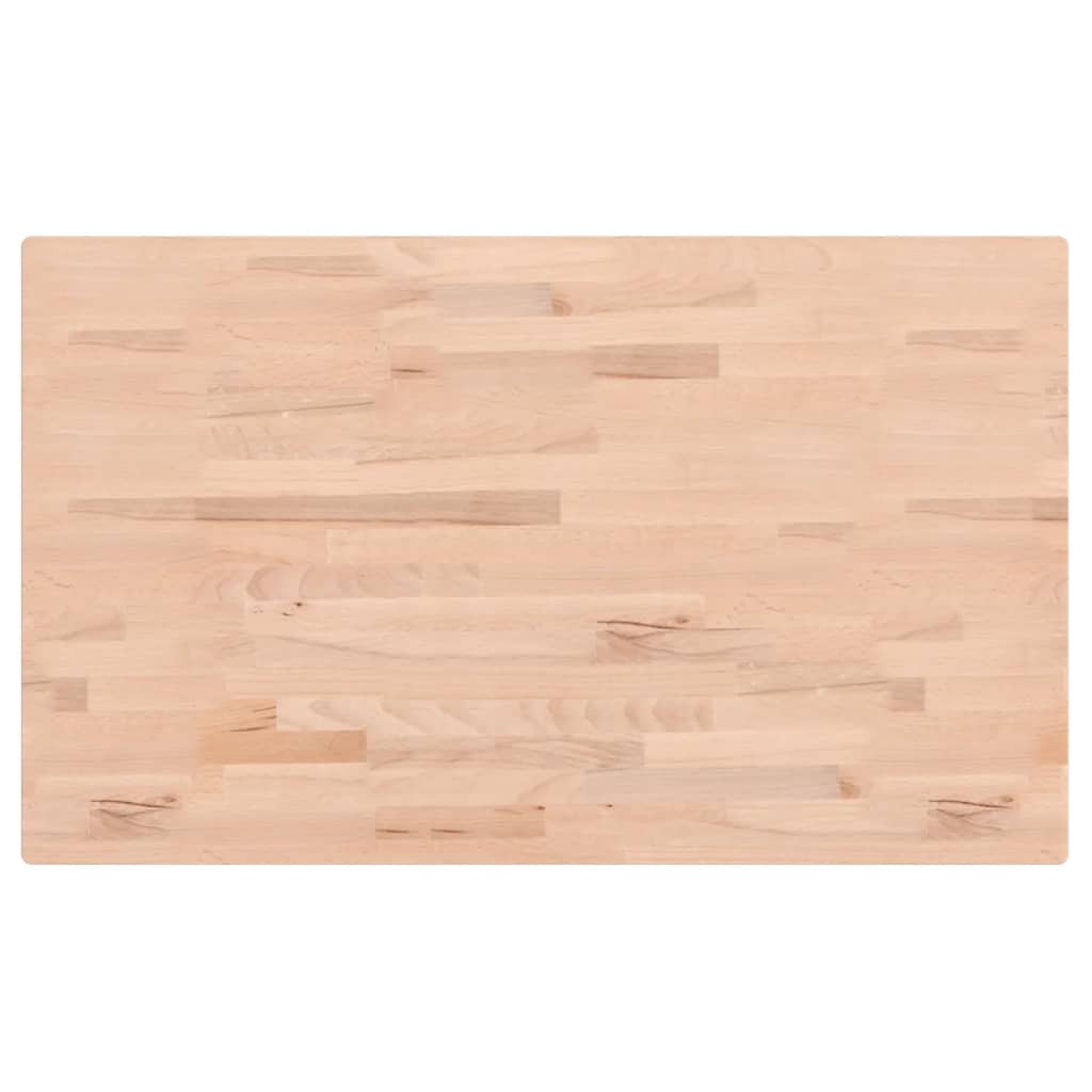 Table top 100x60x1.5 cm rectangular solid beech wood