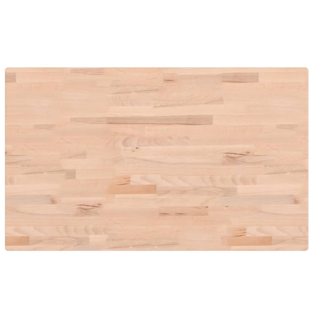 Table top 100x60x2.5 cm rectangular solid beech wood