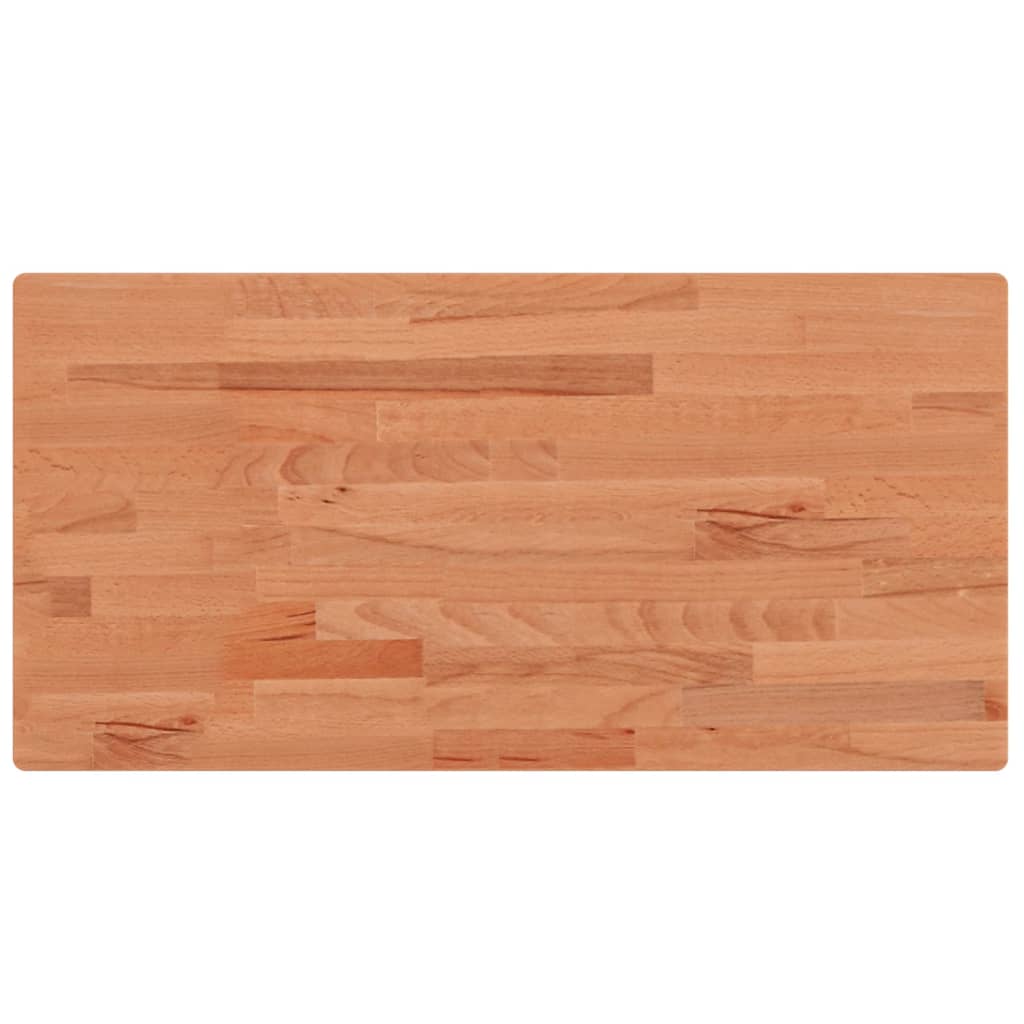 Table top 100x50x1.5 cm rectangular solid beech wood