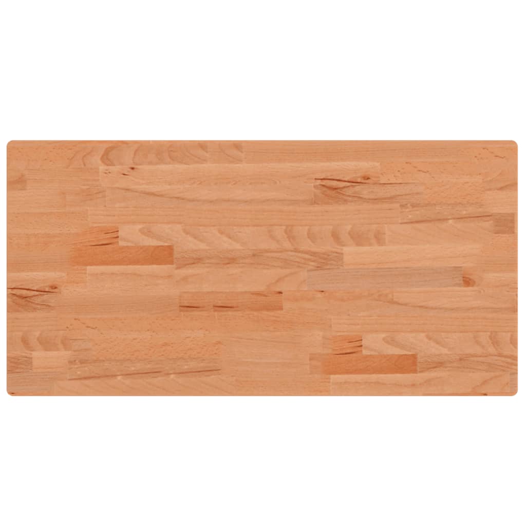 Table top 80x40x2.5 cm rectangular solid beech wood