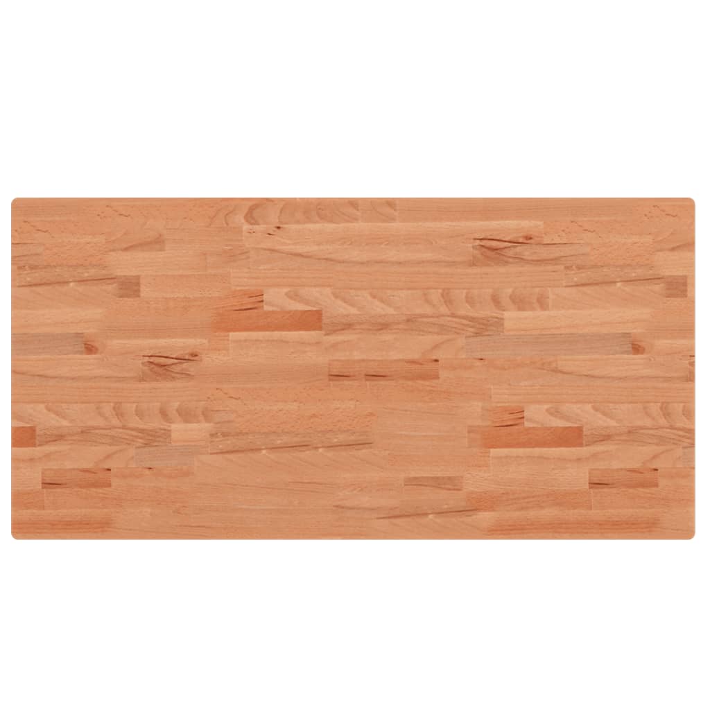Table top 100x50x2.5 cm rectangular solid beech wood