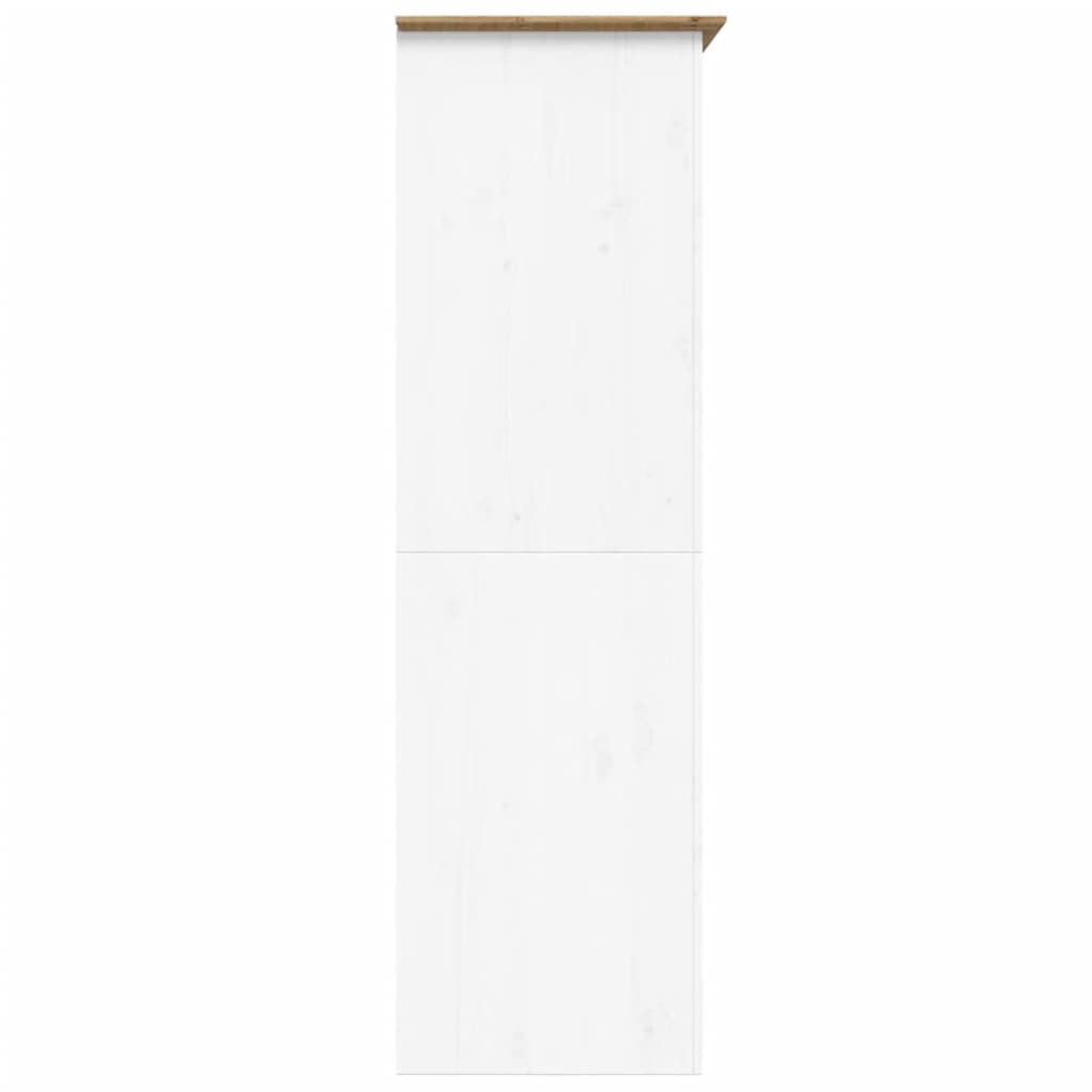 Wardrobe BODO white &amp; brown 101x52x176.5 cm pine wood