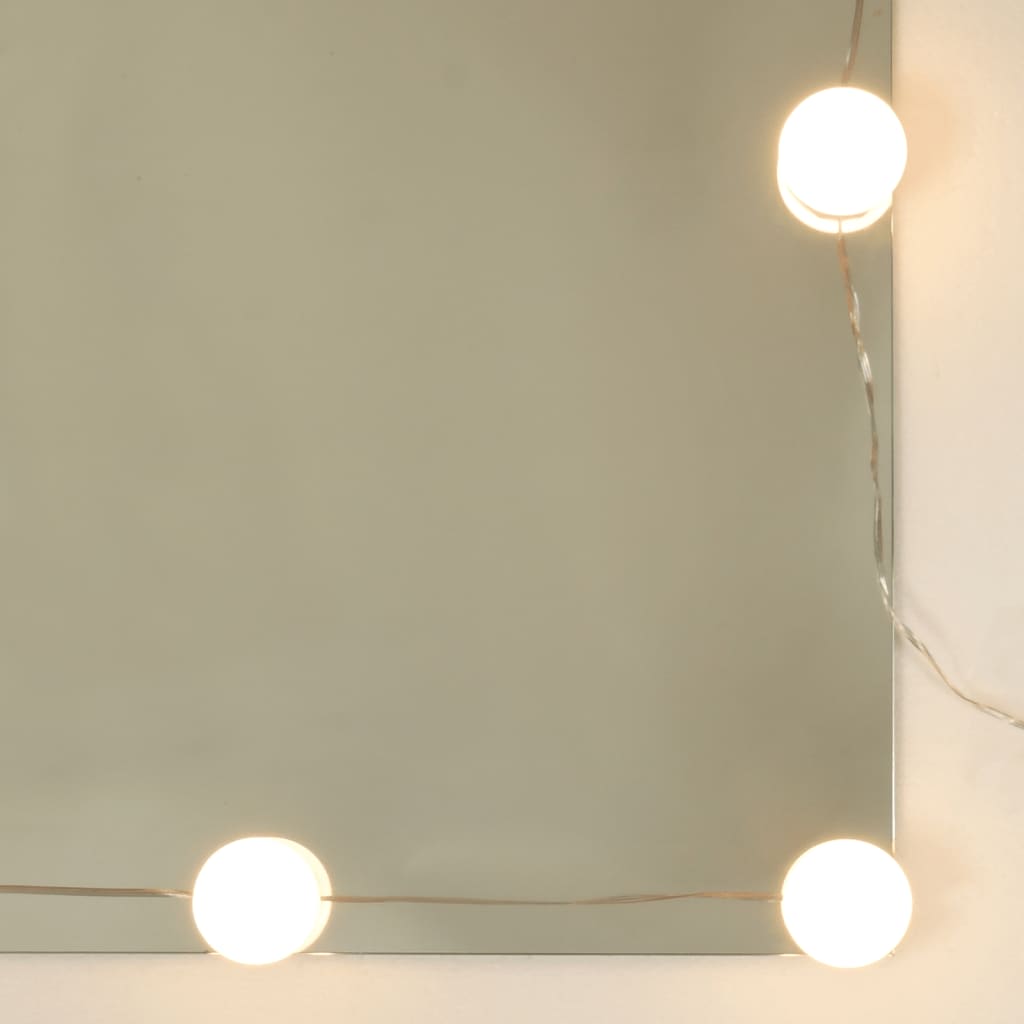 Spiegelschrank mit LED Schwarz 60x31,5x62 cm