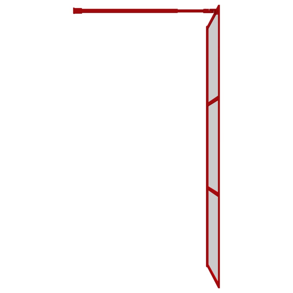 Shower screen for walk-in shower with ESG clear glass red 115x195 cm