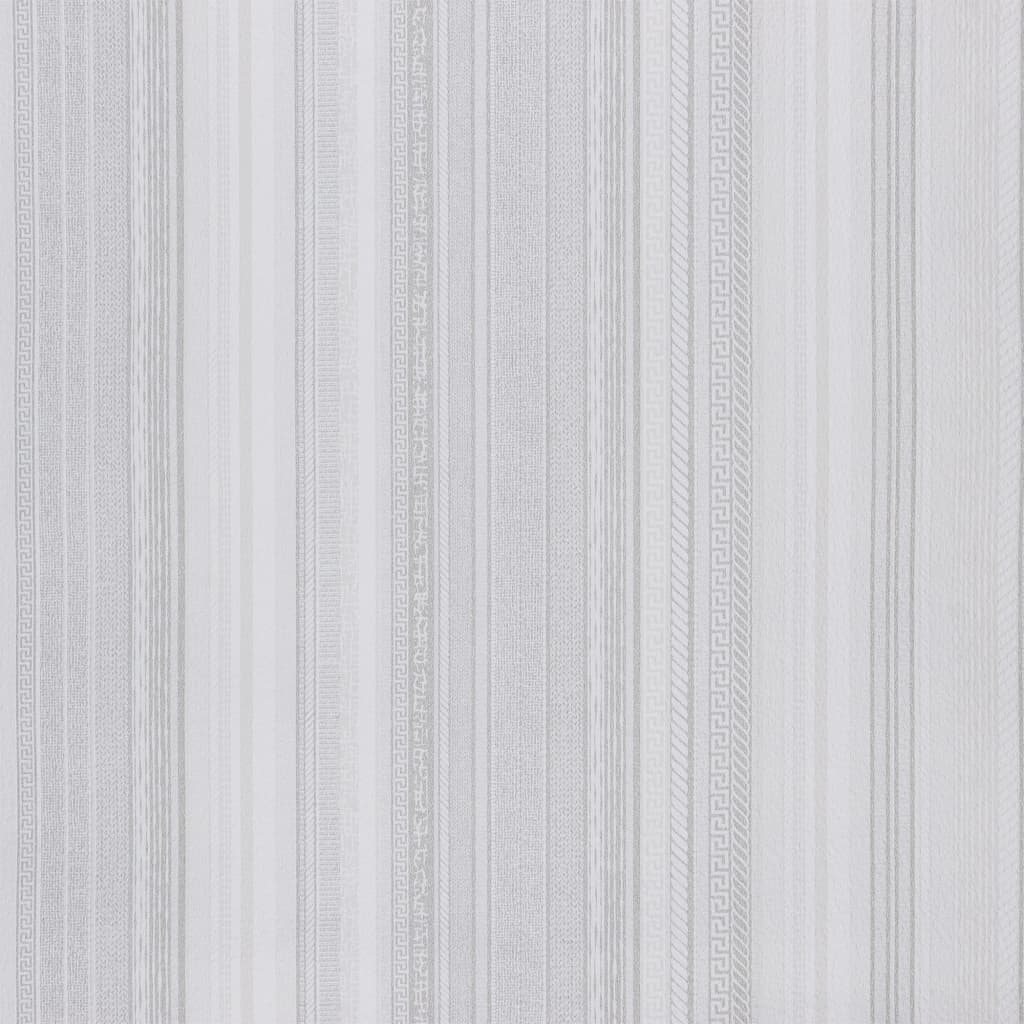Wallpaper 3D striped pattern grey