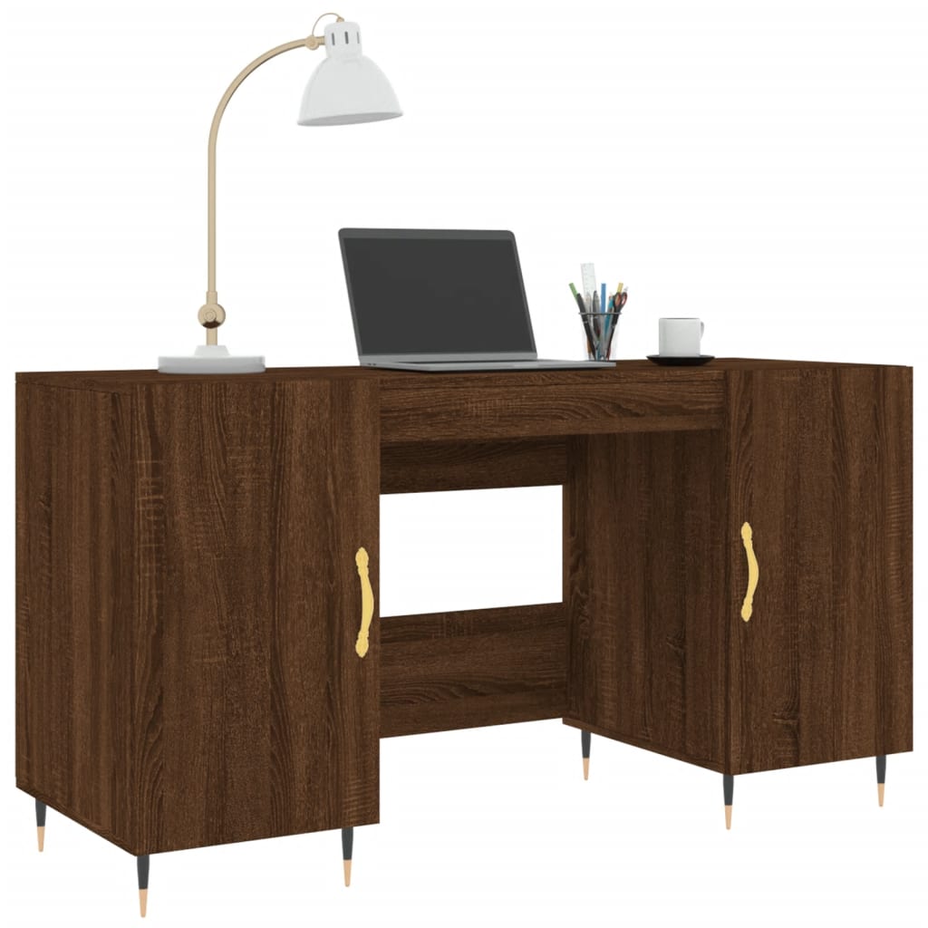 Desk brown oak look 140x50x75 cm wood material