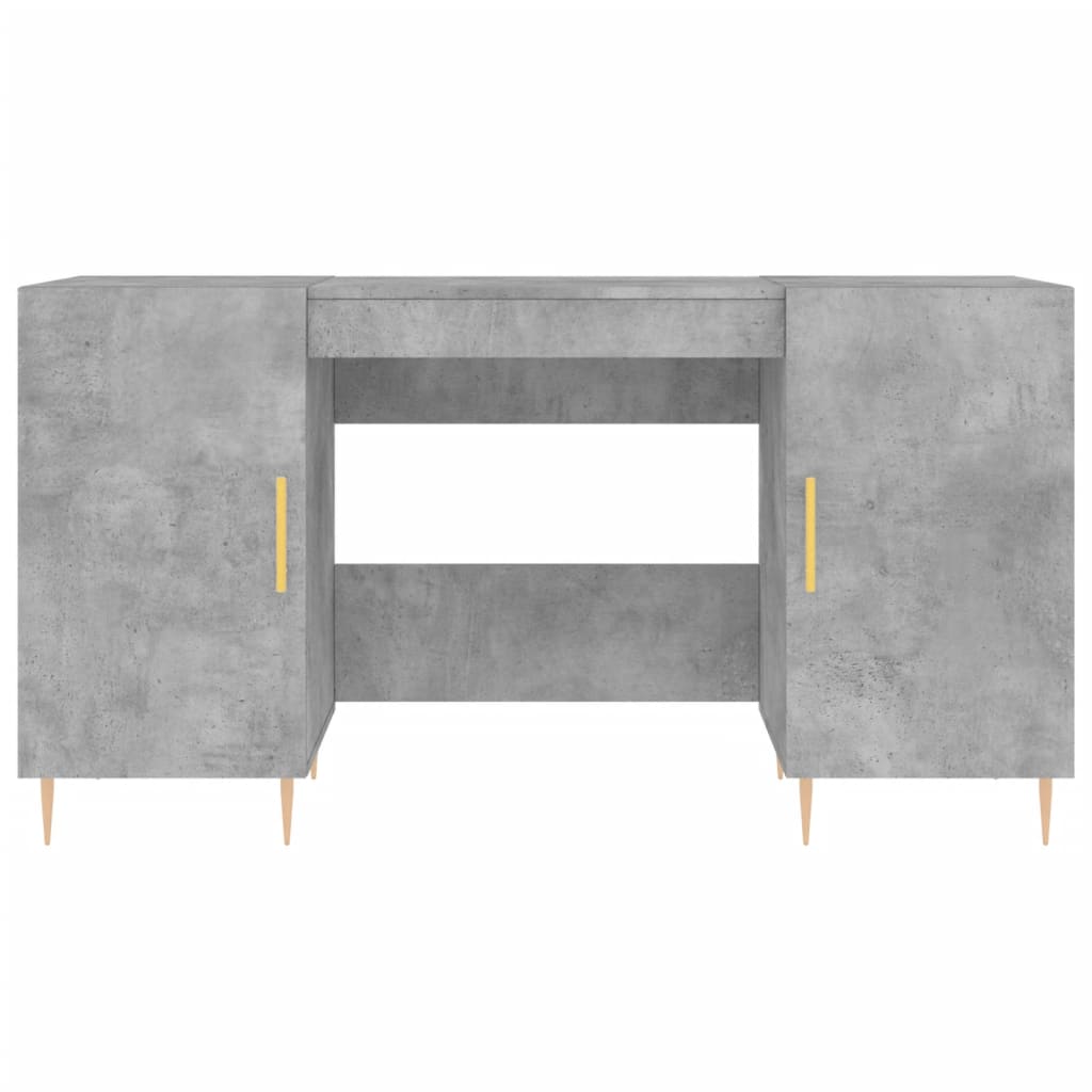 Schreibtisch Betongrau 140x50x75 cm Holzwerkstoff