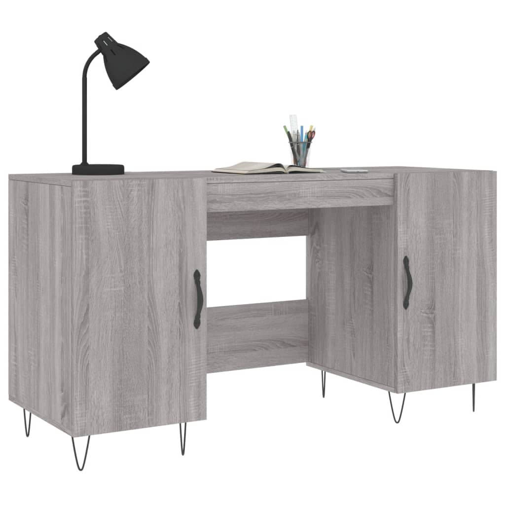 Schreibtisch Grau Sonoma 140x50x75 cm Holzwerkstoff