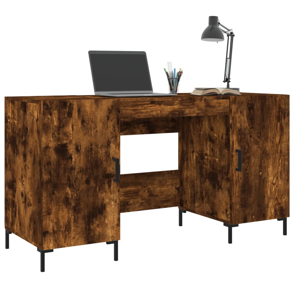 Schreibtisch Räuchereiche 140x50x75 cm Holzwerkstoff