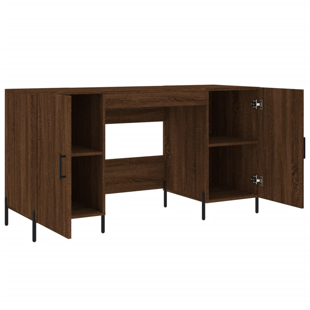 Schreibtisch Braun Eichen-Optik 140x50x75 cm Holzwerkstoff