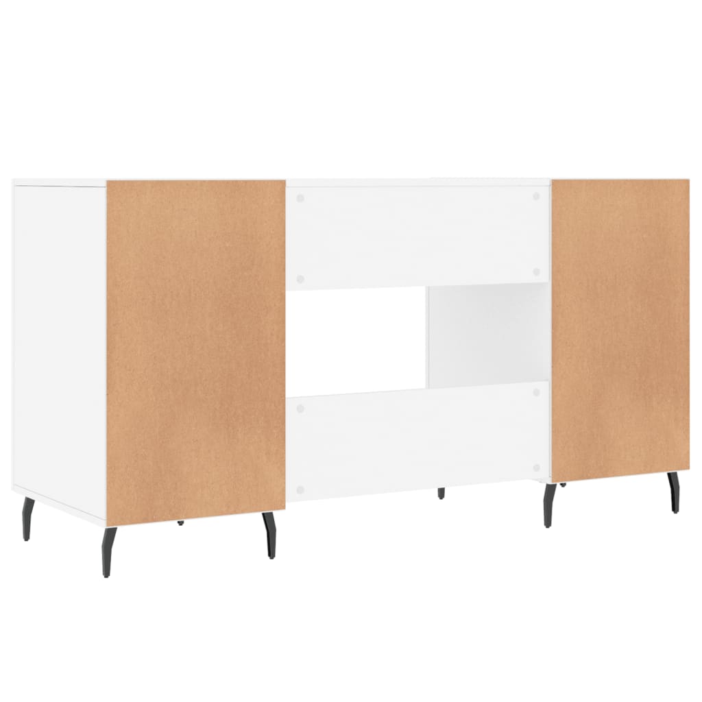 Schreibtisch Weiß 140x50x75 cm Holzwerkstoff