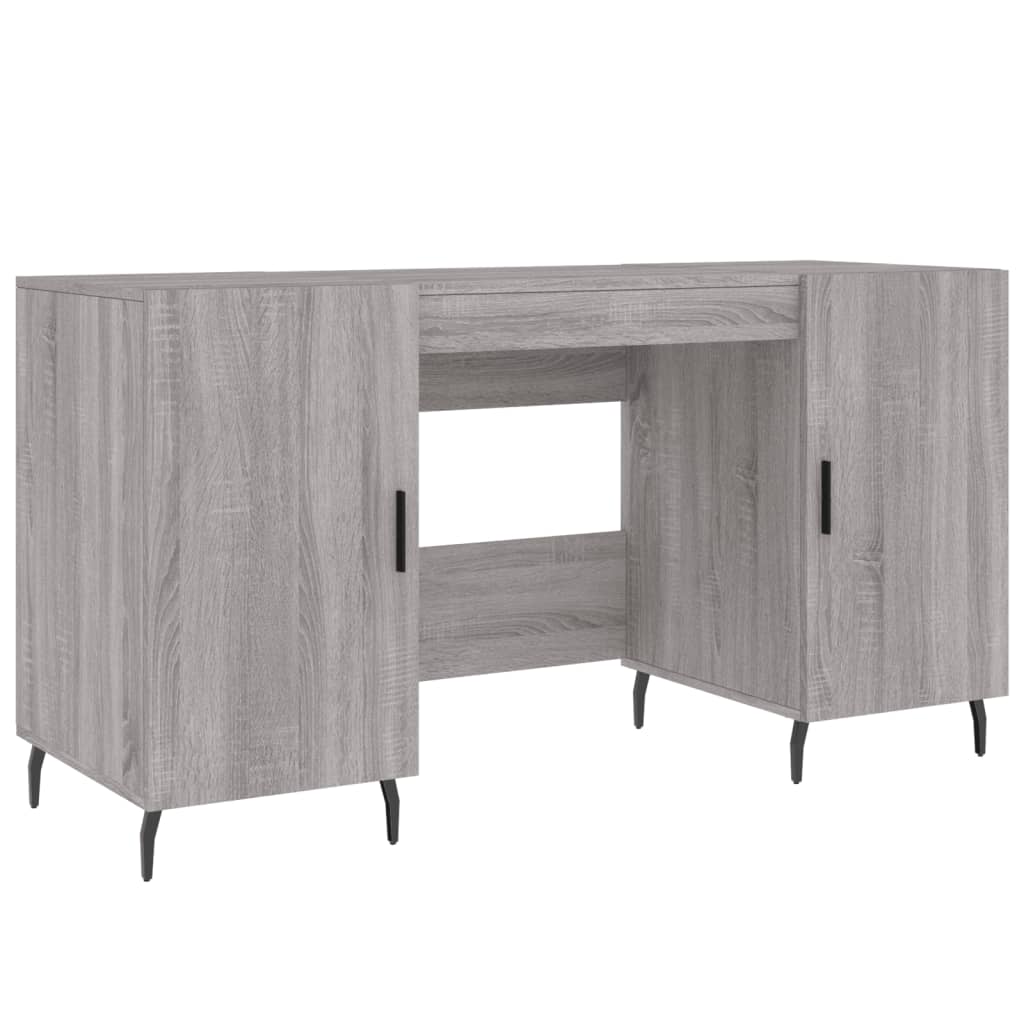Gray Sonoma Desk 140x50x75 cm Wood Material