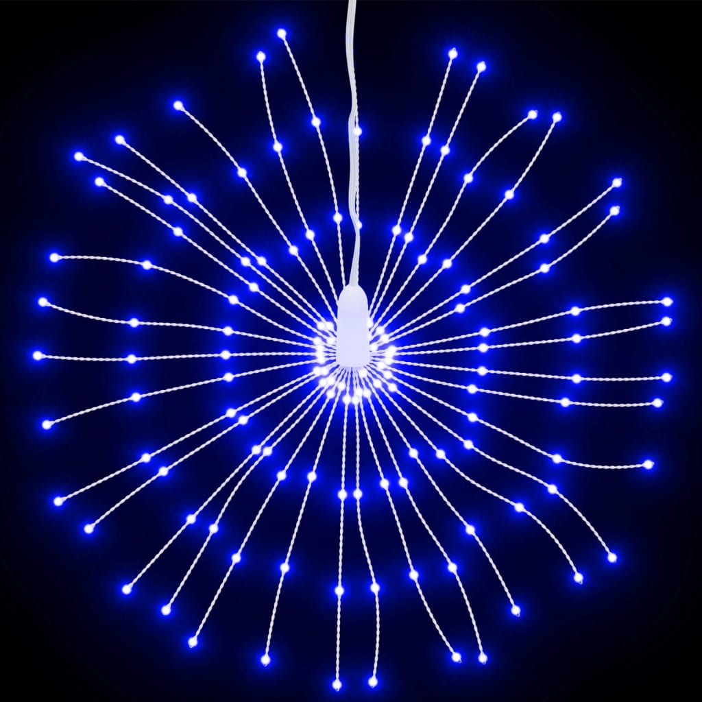 Weihnachtsbeleuchtungen Feuerwerk 2 Stk. 140 LEDs Blau 17 cm