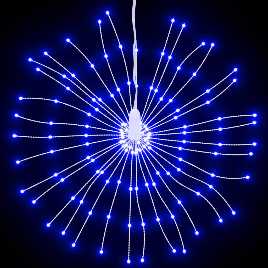 Weihnachtsbeleuchtungen Feuerwerk 8 Stk. 140 LEDs Blau 17 cm