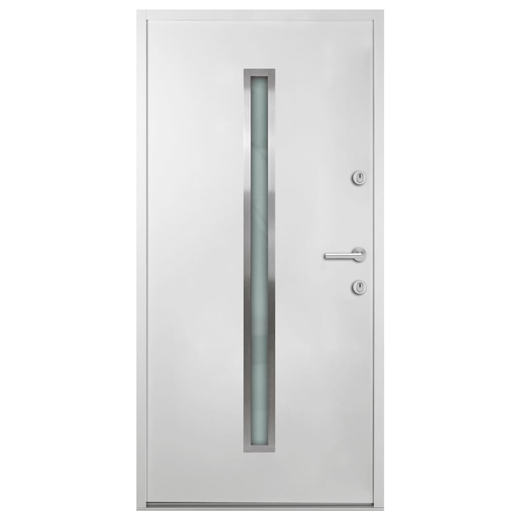 Front door white 100x200 cm aluminum