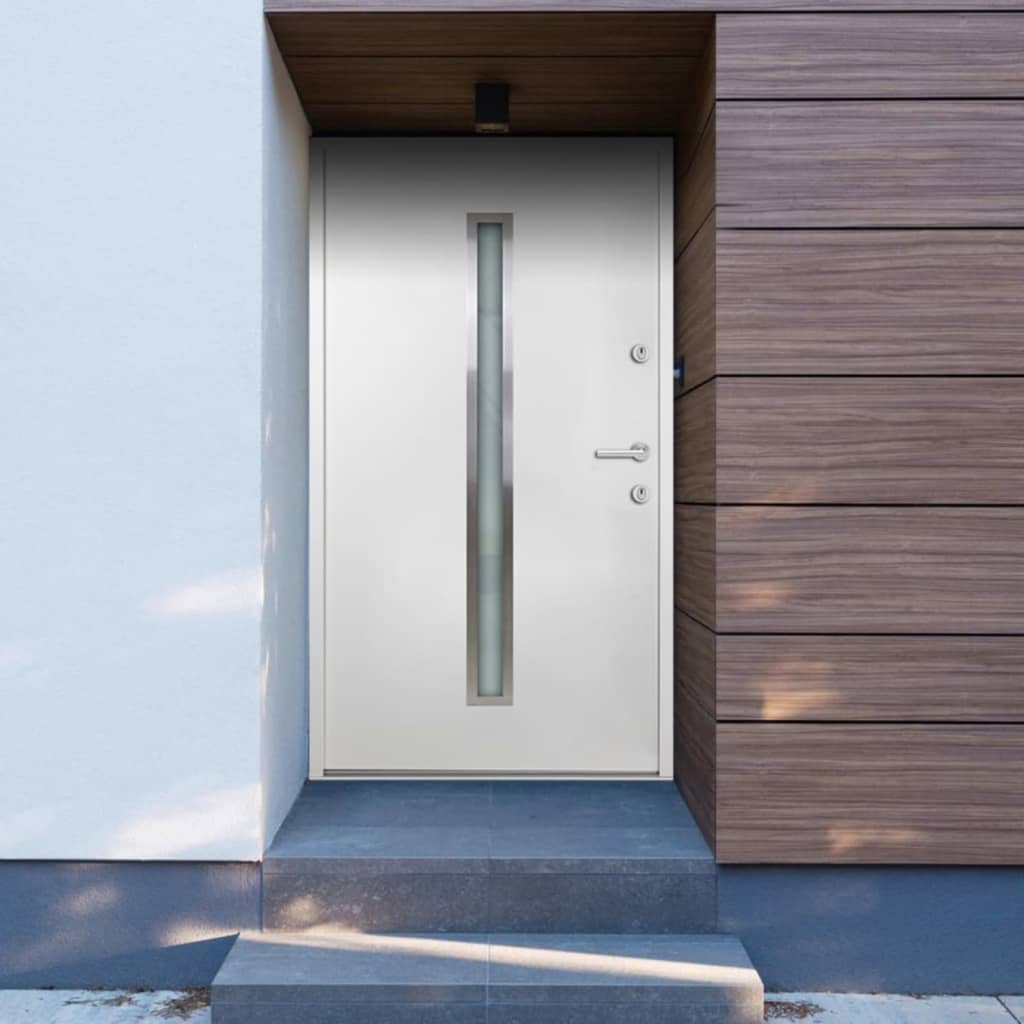 Front door white 100x200 cm aluminum