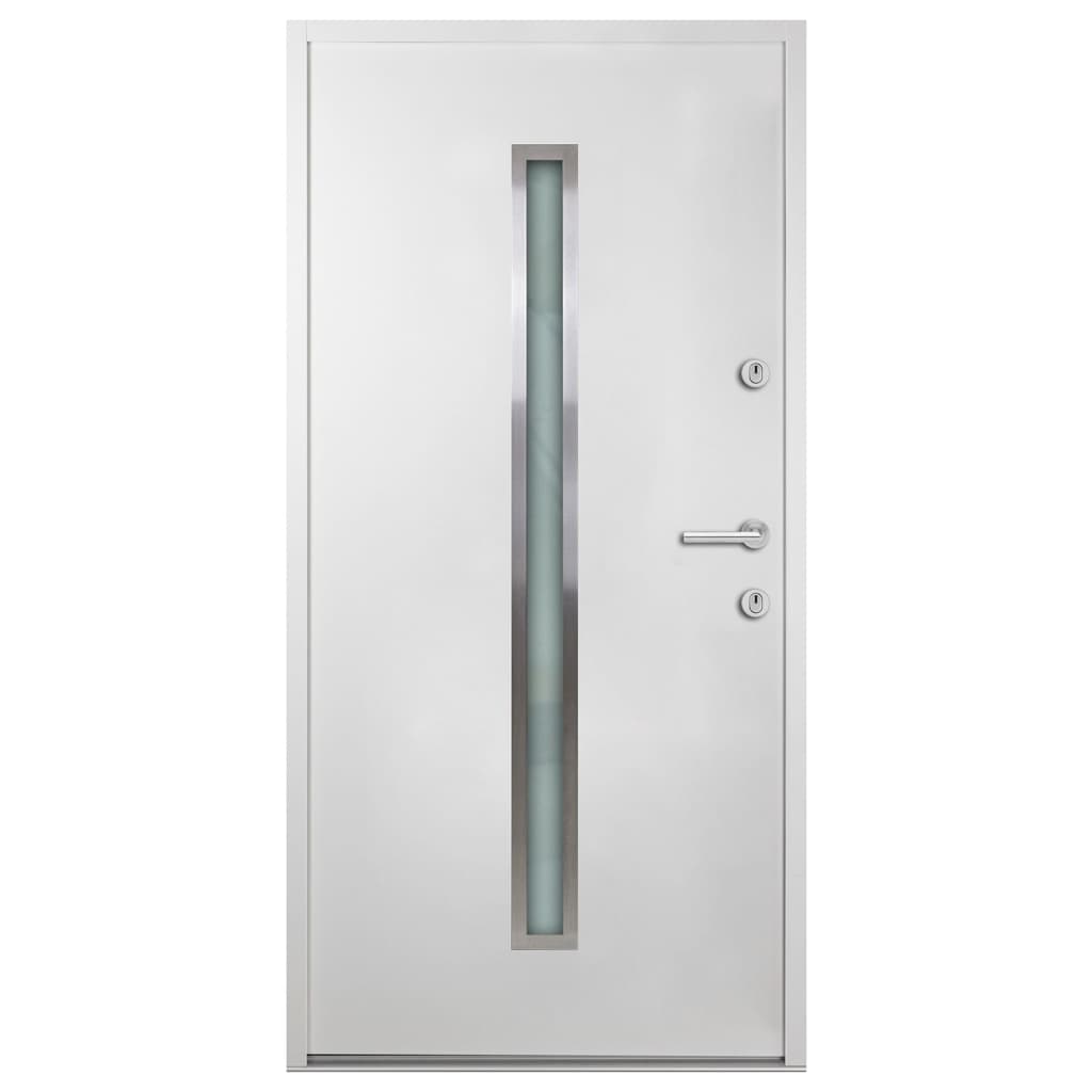 Front door white 110x207.5 cm aluminum