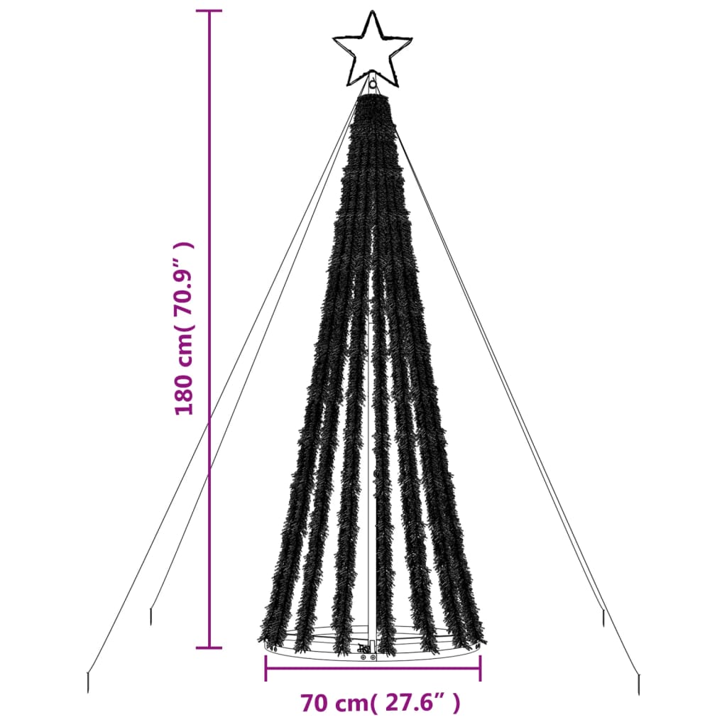 Christmas tree cone shape 275 LEDs warm white 180 cm