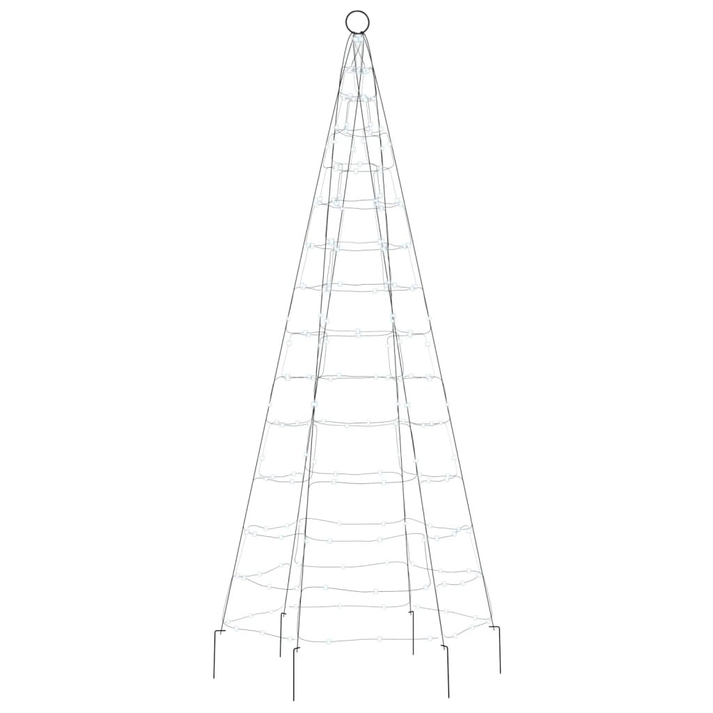 LED-Weihnachtsbaum für Fahnenmast 200 LEDs Kaltweiß 180 cm