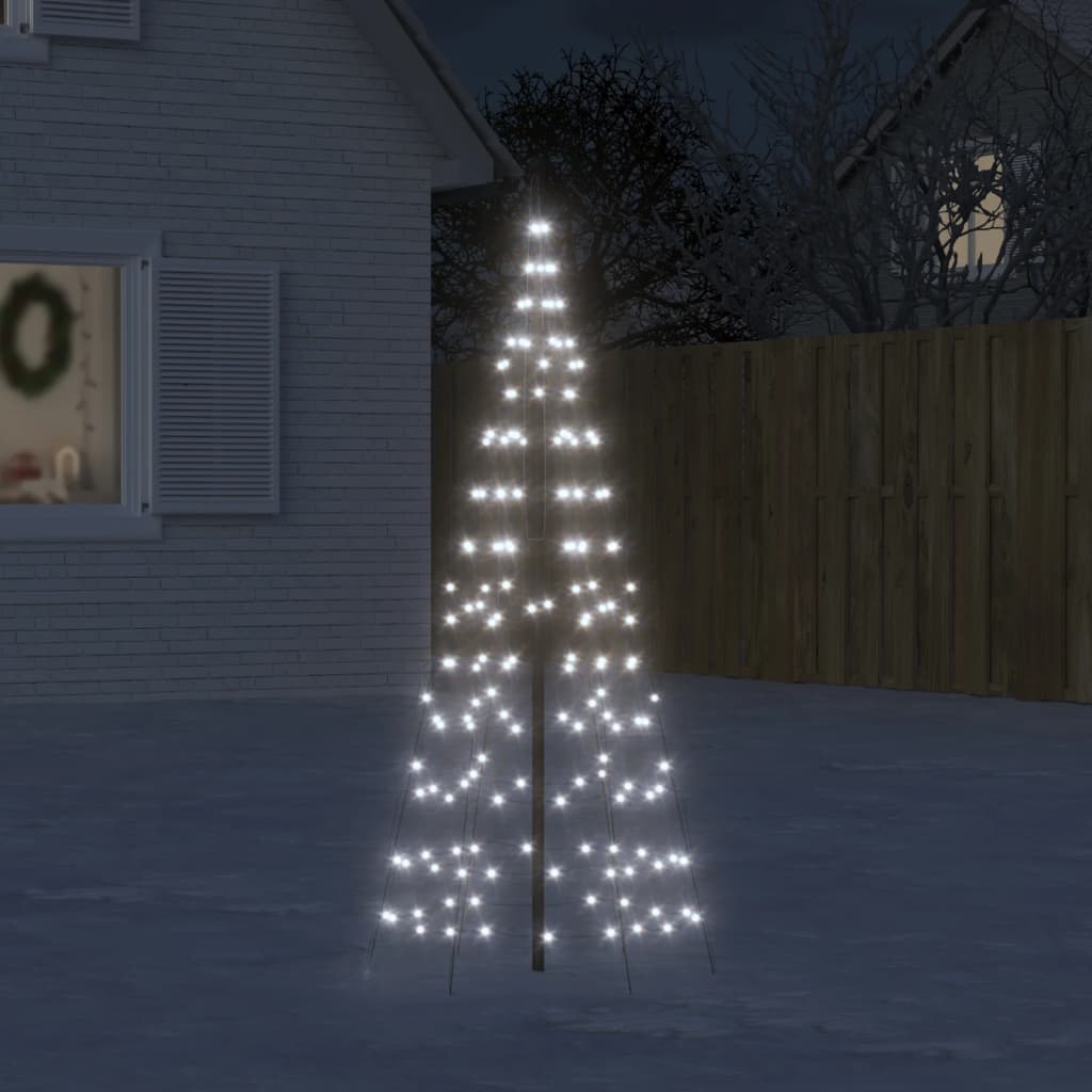 LED Christmas tree for flagpole 200 LEDs cool white 180 cm