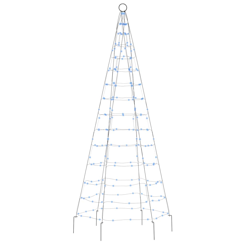 LED-Weihnachtsbaum für Fahnenmast 200 LEDs Blau 180 cm