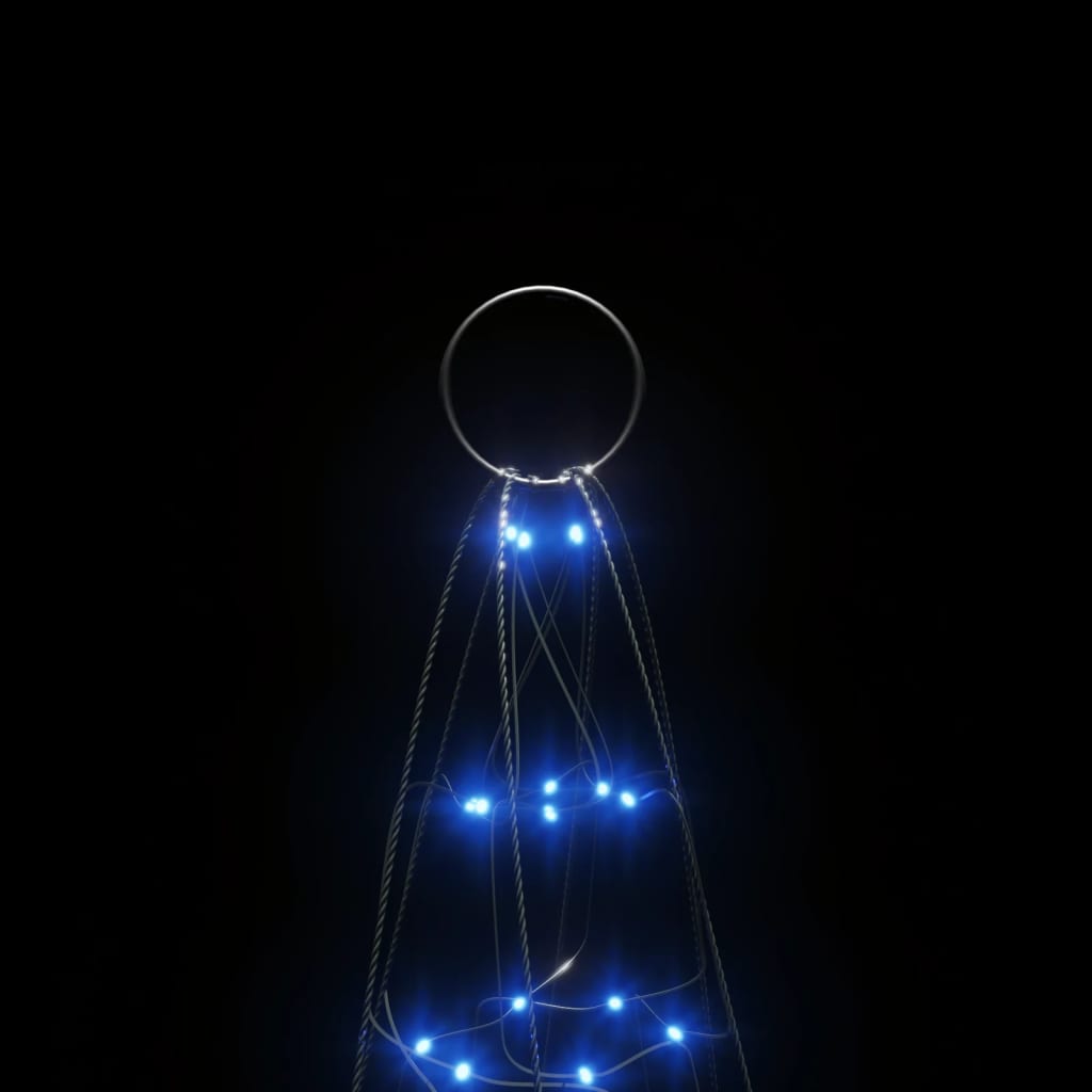 LED Christmas tree for flagpole 200 LEDs Blue 180 cm