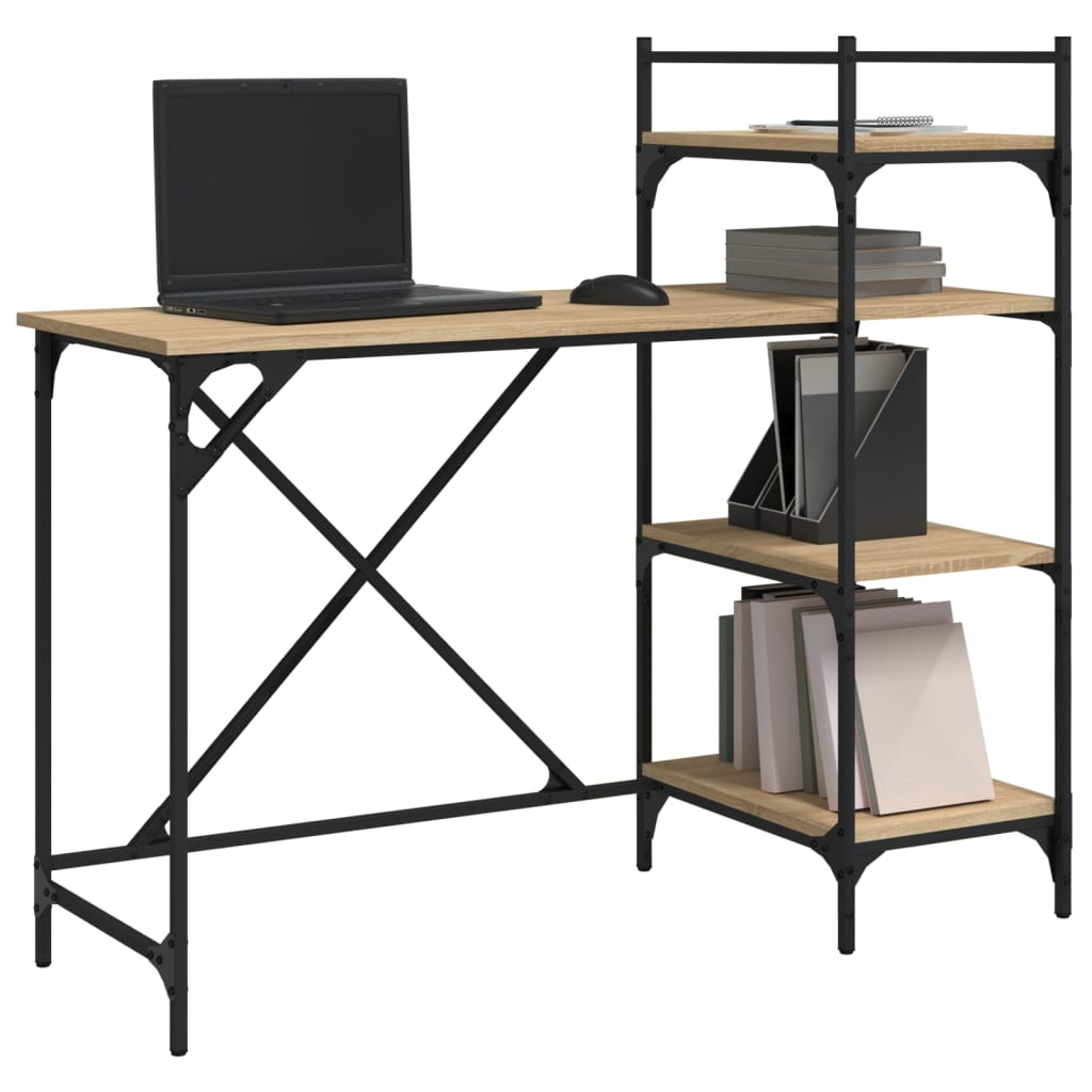 Computer table with shelf Sonoma oak 120x47x109 cm