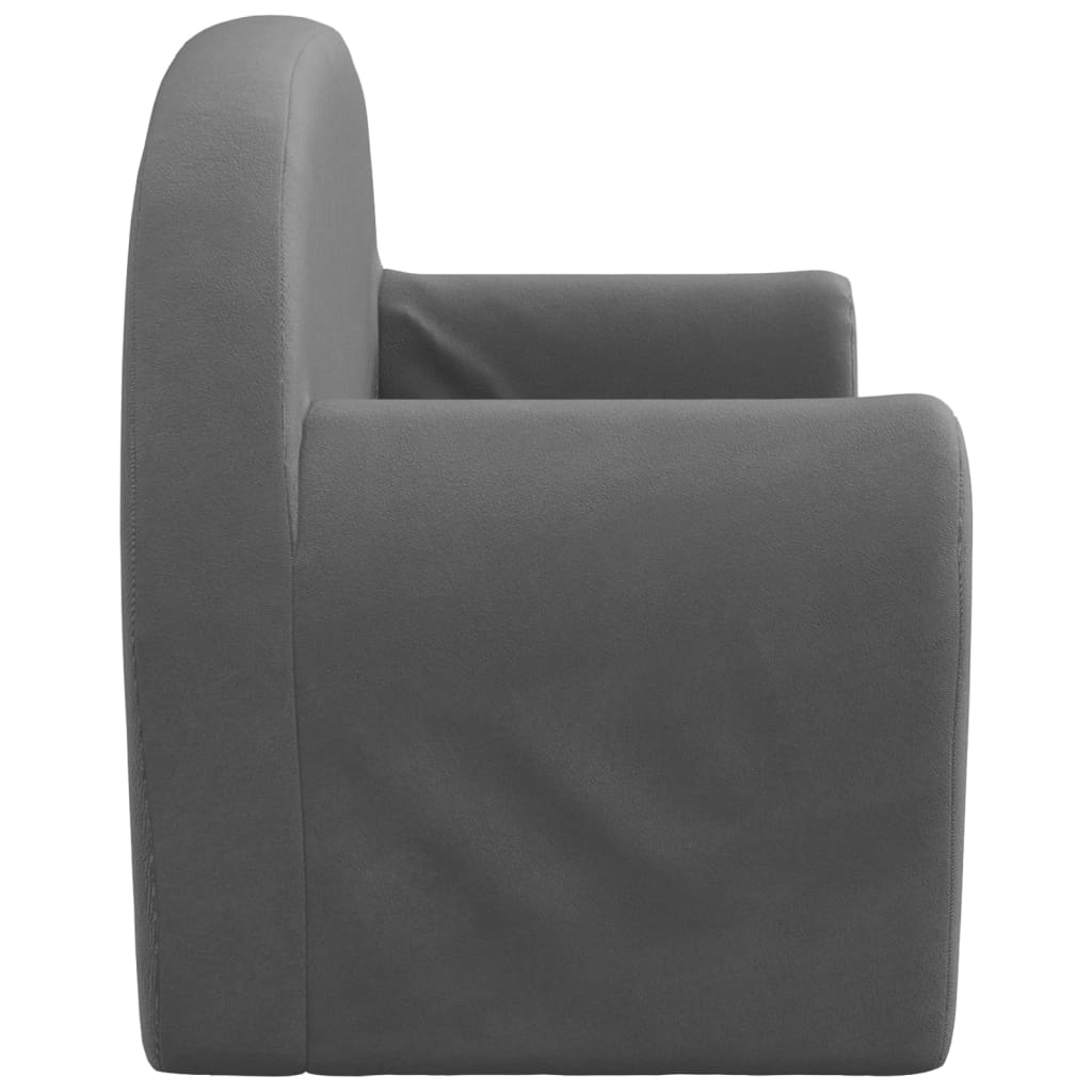 Children's sofa 2-seater anthracite soft plush